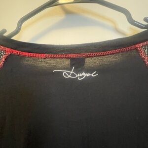 Desigual Long Sleeved Scoop Neck Appliquéd Heart Tee Shirt Dress!